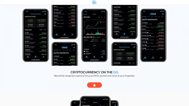 Homepage of CoinHub