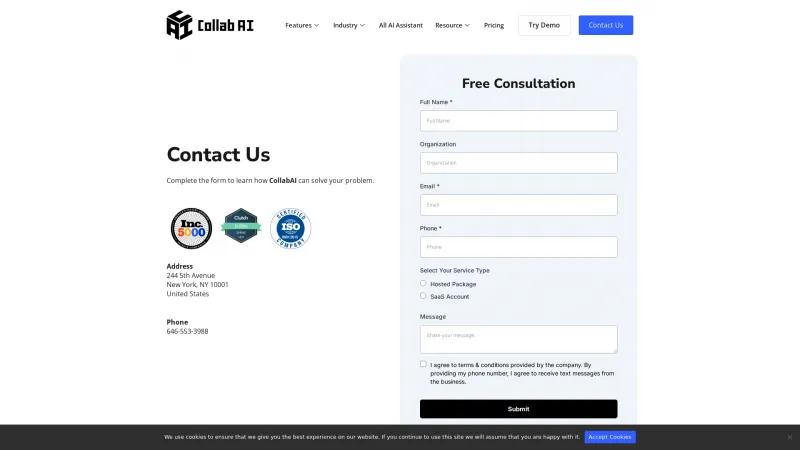 Homepage of CollabAI