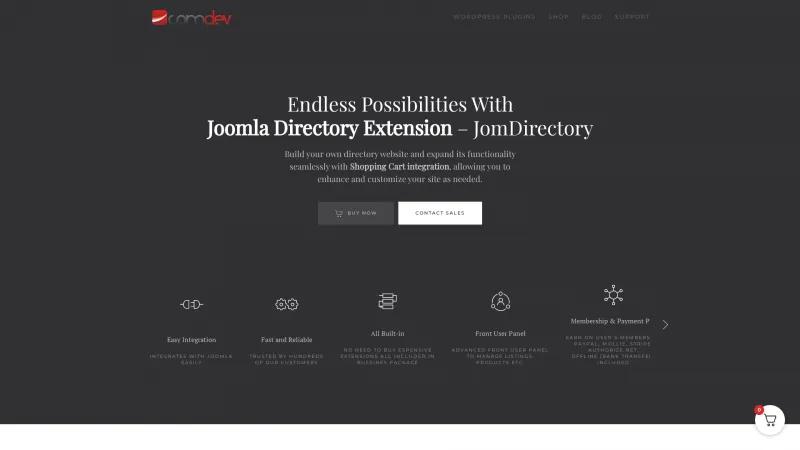 Homepage of JomDirectory