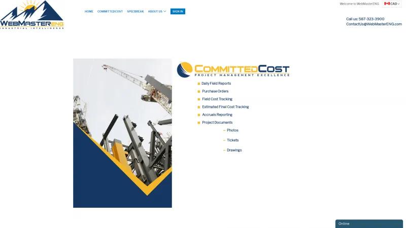 Homepage of CommittedCost