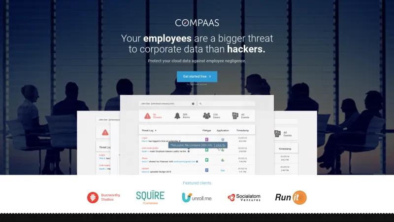 Homepage of Compaas