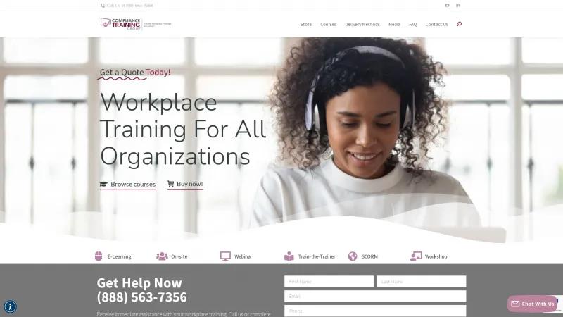 Homepage of Compliance Training Group