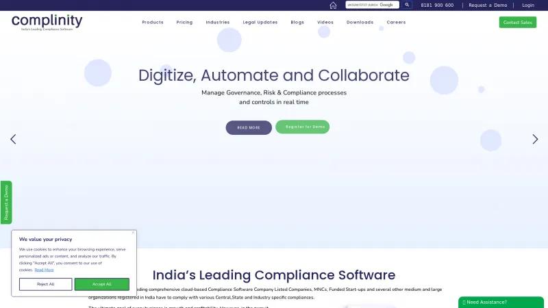 Homepage of Complinity