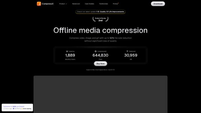 Homepage of CompressX