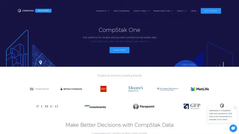 Homepage of CompStak