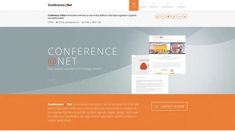 Homepage of Conference@Net