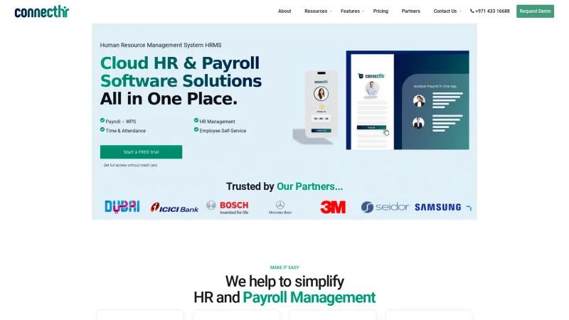 Homepage of Connect HR