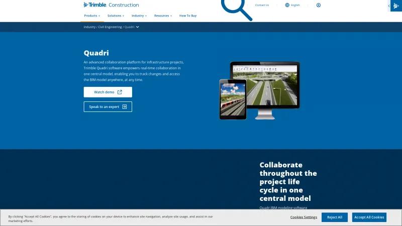 Homepage of Trimble Quadri