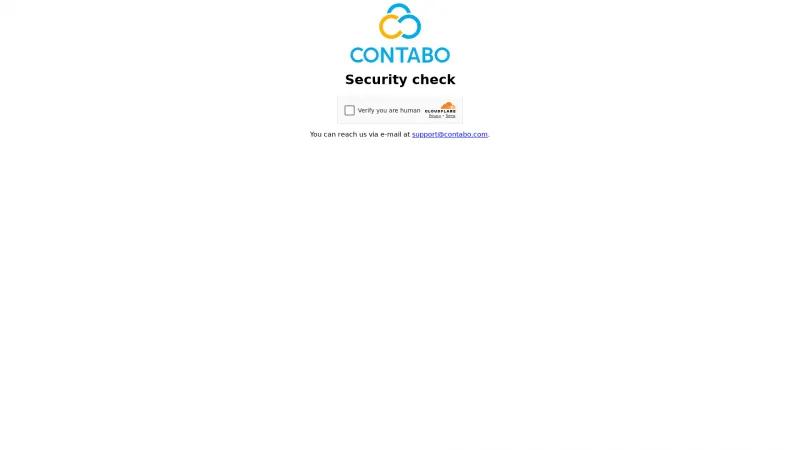 Homepage of Contabo