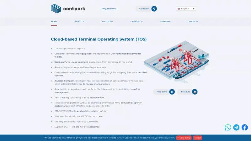 Homepage of ContPark