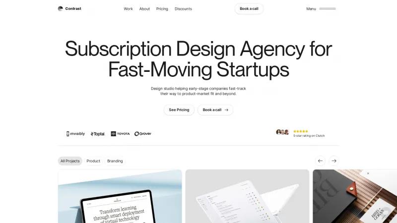 Homepage of Contrast Studio