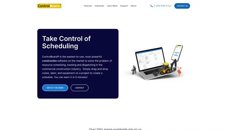 Homepage of ControlBoard