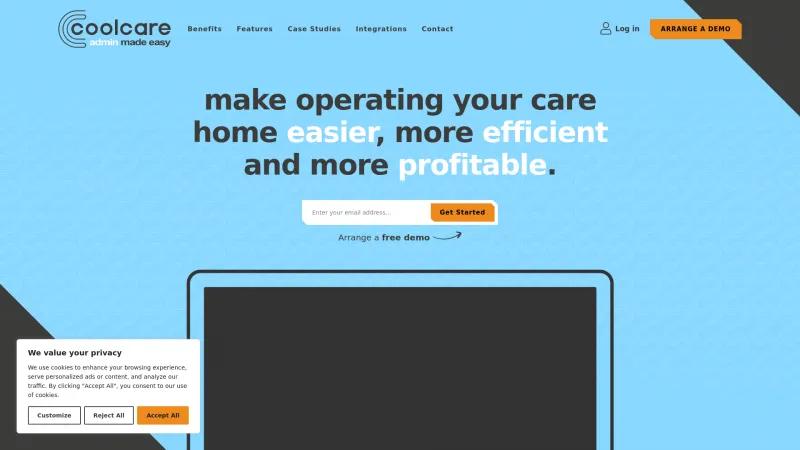 Homepage of CoolCare4