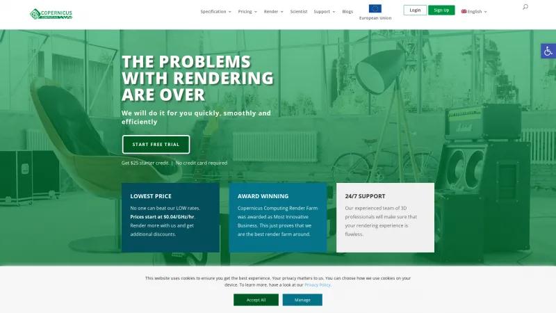 Homepage of Copernicus Computing