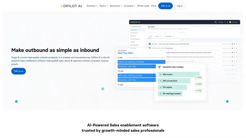 Homepage of CoPilot AI