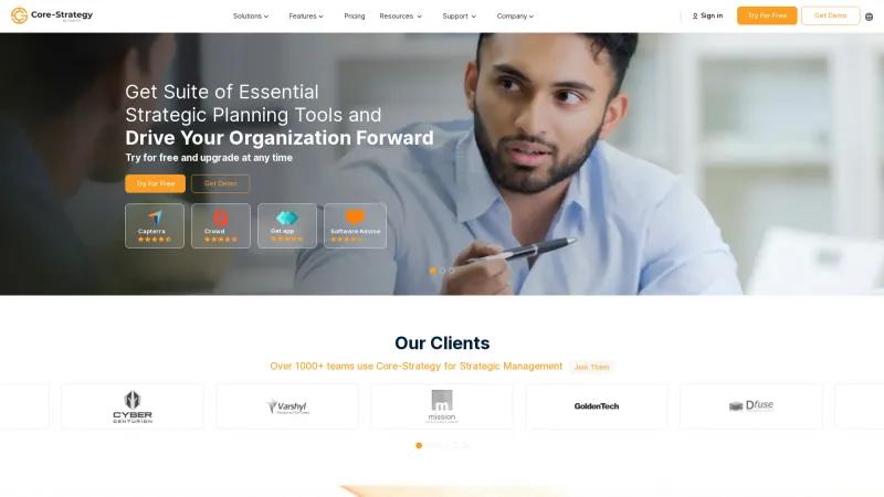 Homepage of Core Strategy