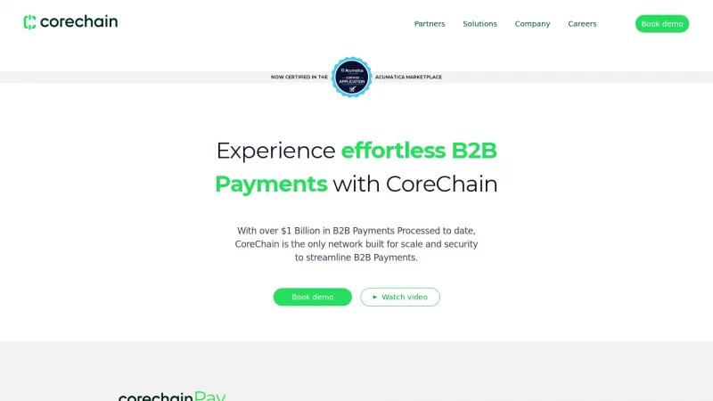 Homepage of CoreChain