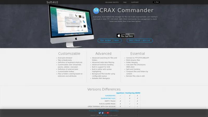 Homepage of CRAX Commander