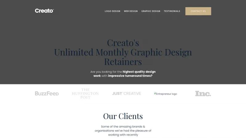 Homepage of Creato