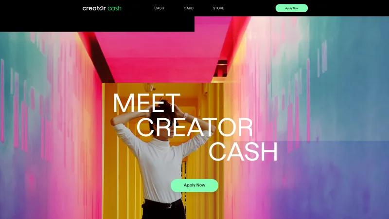 Homepage of Creator Cash