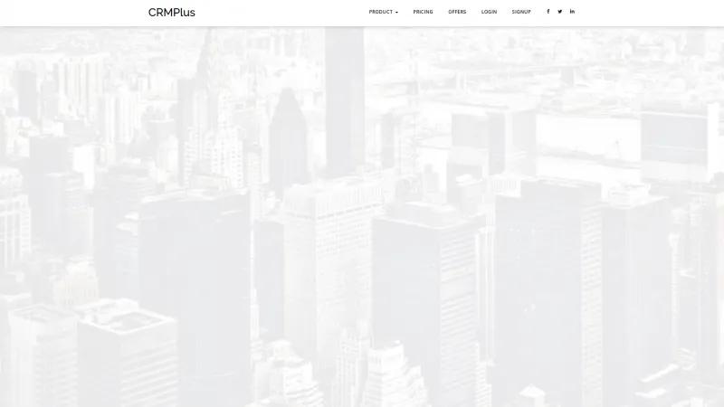 Homepage of CRMPlus