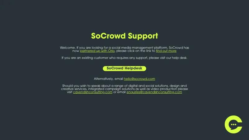 Homepage of CrowdControlHQ