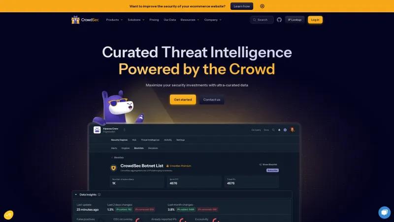 Homepage of CrowdSec