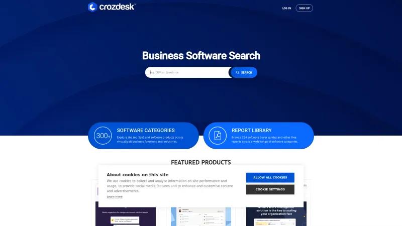 Homepage of Crozdesk