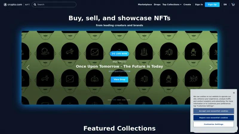 Homepage of Crypto.com NFT