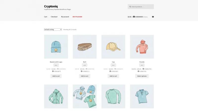 Homepage of Cryptoniq