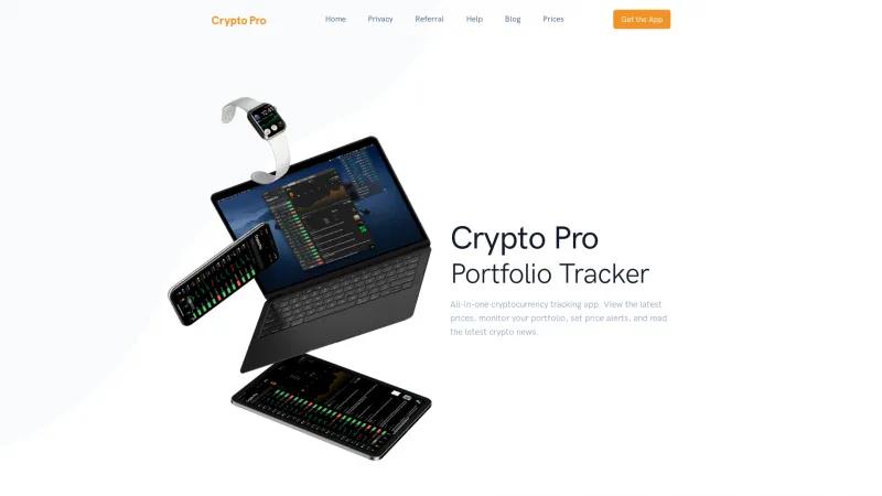 Homepage of Crypto Pro