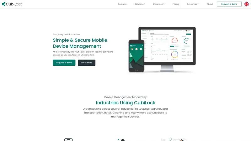 Homepage of CubiLock