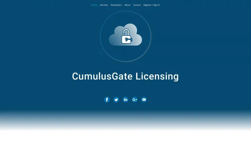 Homepage of CumulusGate Licensing