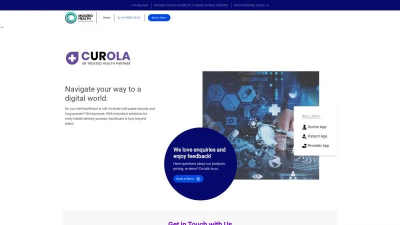 Homepage of Curola