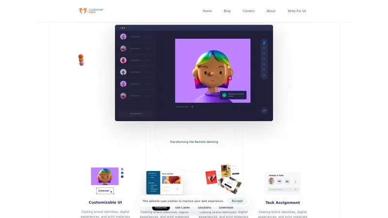 Homepage of CustomerICare