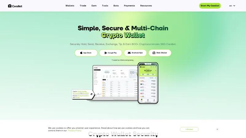 Homepage of Cwallet