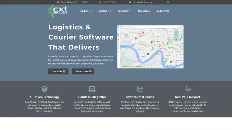 Homepage of CXT Software