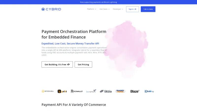 Homepage of Cybrid