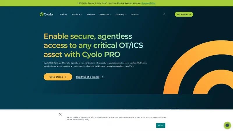 Homepage of Cyolo