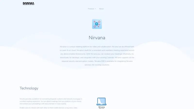 Homepage of Damaka Nirvana