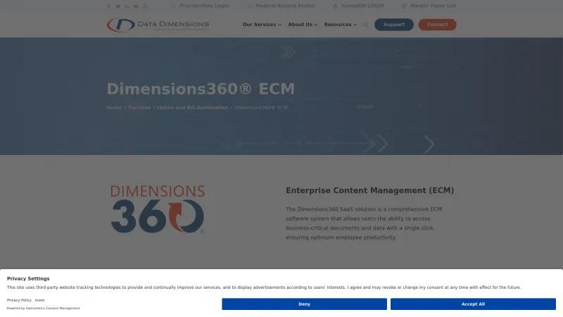 Homepage of Dimensions360