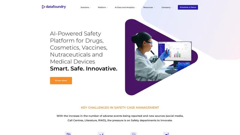 Homepage of DF mSafety AI