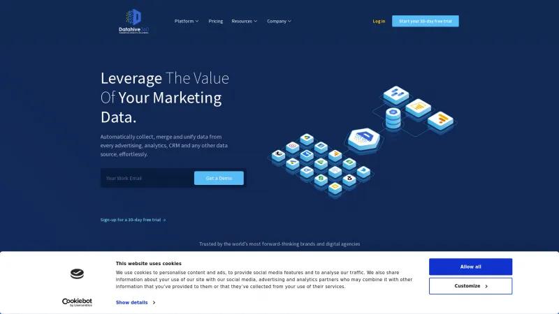 Homepage of Datahive360