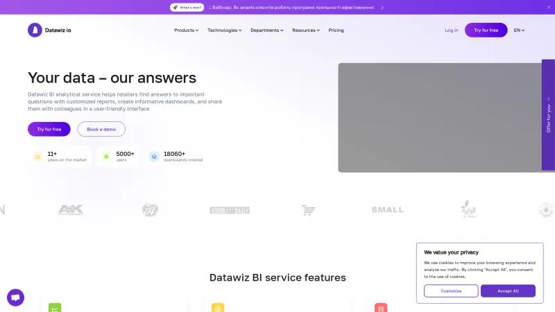 Homepage of Datawiz BES