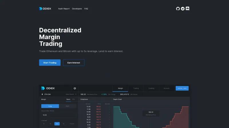 Homepage of DDEX