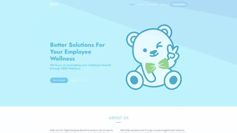 Homepage of DEBI Wellness