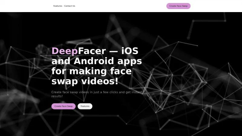 Homepage of DeepFaker App