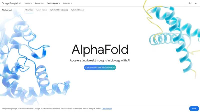 Homepage of AlphaFold