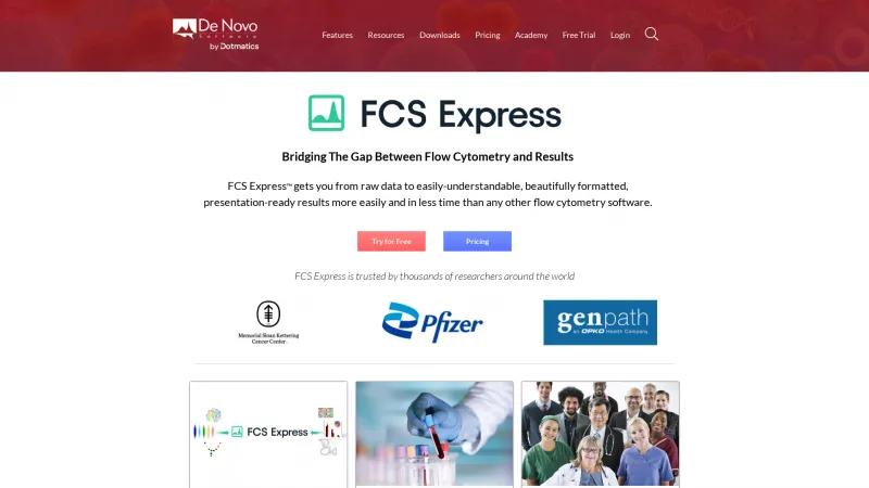 Homepage of FCS Express