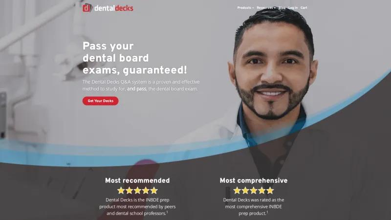 Homepage of Dental Decks